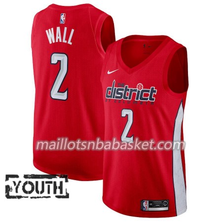 Maillot Enfant Washington Wizards John Wall 2 2018-19 Nike Rouge Swingman